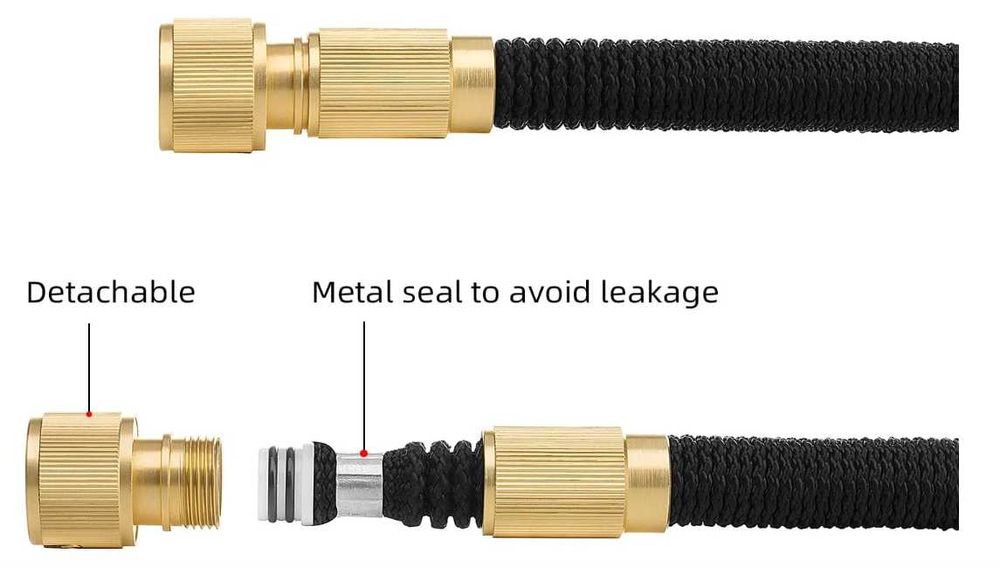 Mangueira extensível de 30 m - conexões de latão sólido - NOVA