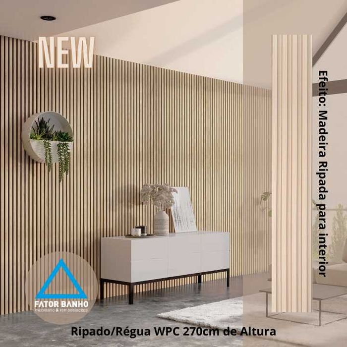Painel Ripado WPC [interior] - Réguas Ripado WPC