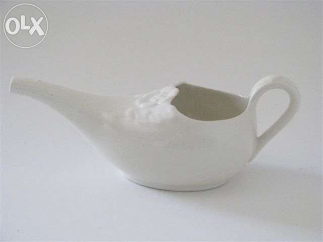 Bule de acamados antigo da Fáb. de Loiça de Sacavém, Gilman & Cta