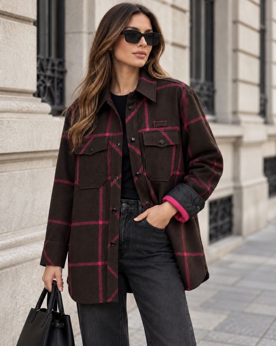 G-Star RAW жіноча сорочка куртка overshirt Boyfriend вовняна тепла шоколадна коричнева бордова клітинка XS оригінал