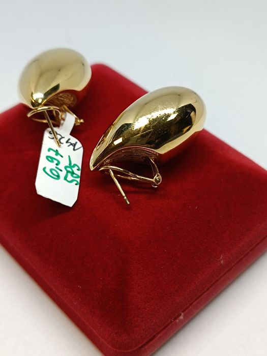 Złote kolczyki łezki krople Bodega, złoto próby 585