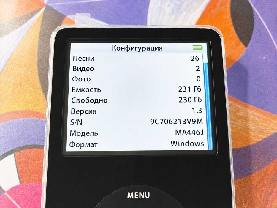 Apple iPod Video Classic 5.5, Японія, 256Гб Kingston, iFlash, Батарея LG2000мА·год