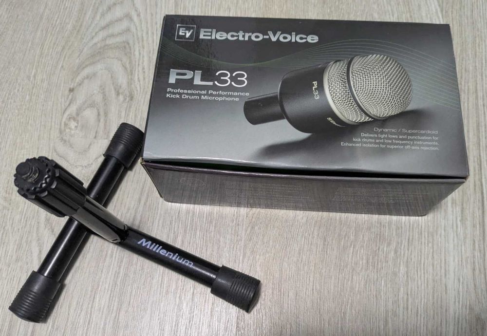 microfone bombo EV PL 33 Bundle +Suporte