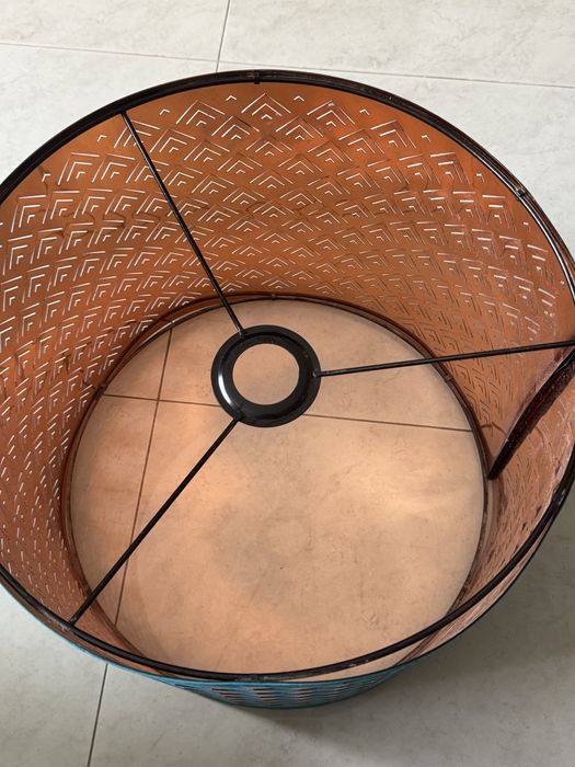 Abajur azul 37 cm diâmetro