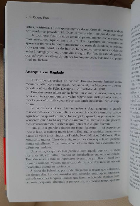 Livro: "A Guerra em Direto" do jornalista Carlos Fino. Testemunho vivo