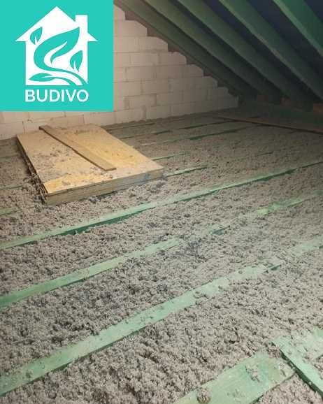 Ocieplenie poddasza Piana PUR lub Celuloza-  stropy, dachy, Ciepły Dom