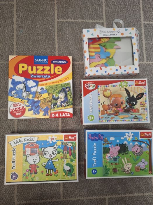 Puzzle Kicia Kocia Bing Peppa zwierzęta