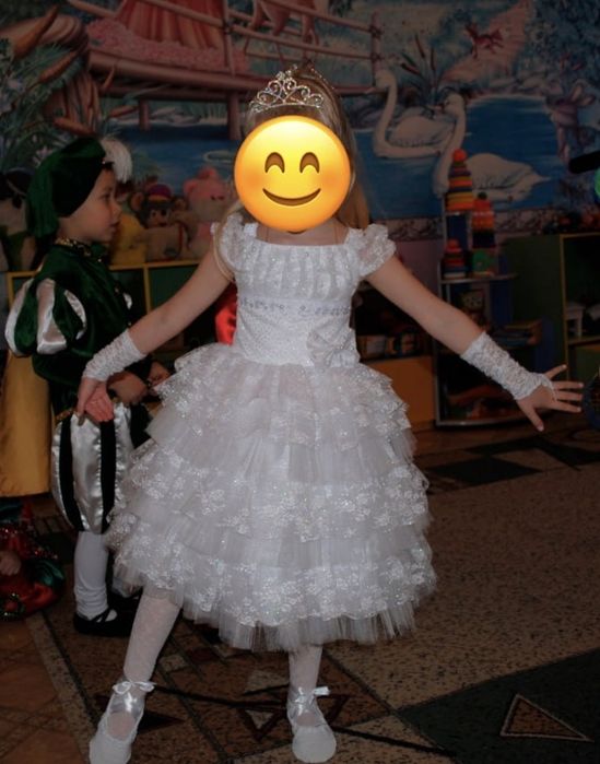 Сукня біла Сніжинки, Костюм Сніжинки 5-6 років