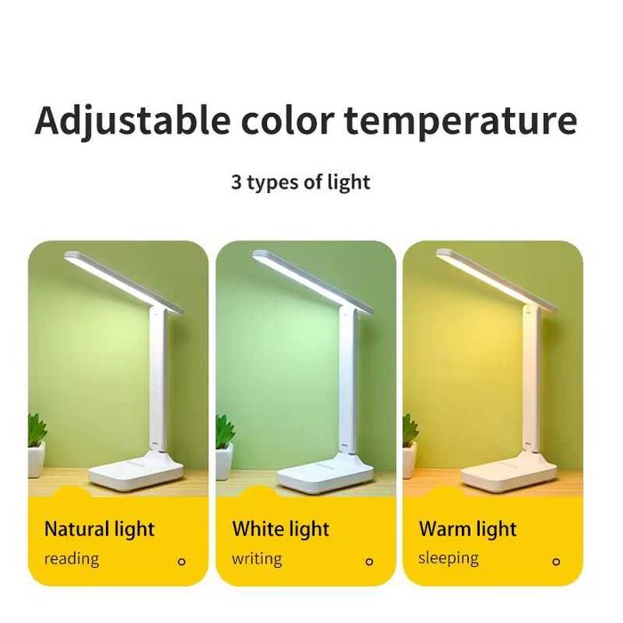 Настольная аккумуляторная лампа, зарядка от Type-C, 5-8 часов работы