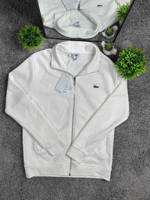Кардиган ЗІПКА Lacoste с-хл біла чорна