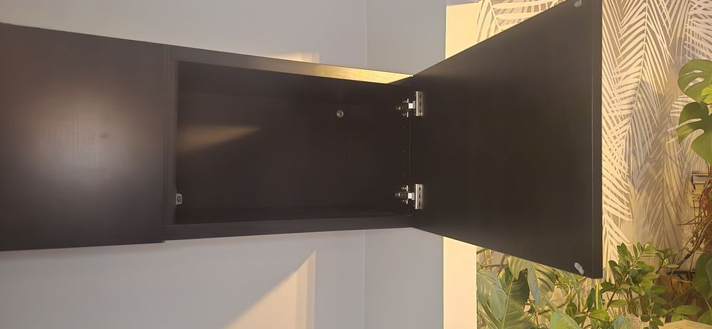 Ikea szafka podwójna wisząca czarny brąz 120x38