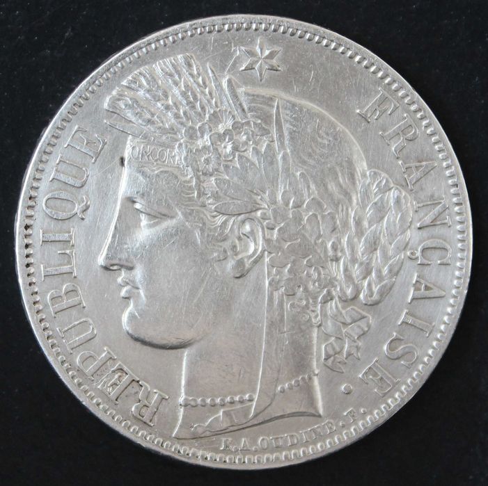 монета 5 франков 1841,1850,1869 года