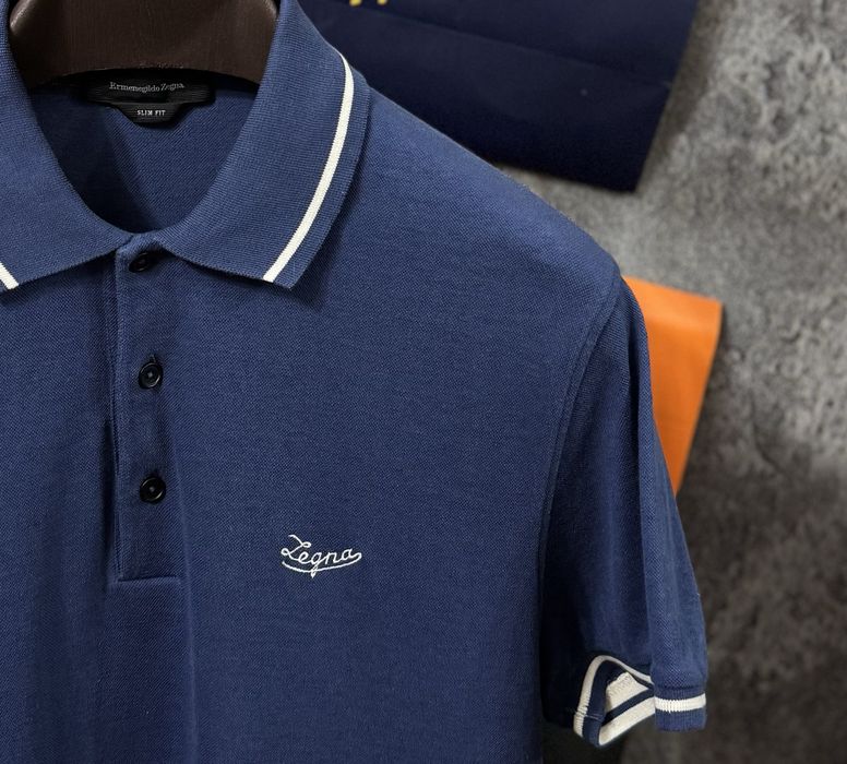 Футболка чоловіча Поло Ermenegildo Zegna Original Polo Shirt синій M