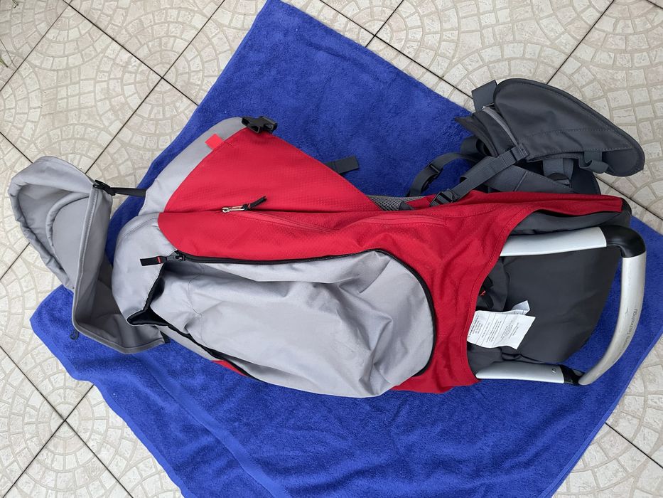 Mochila de Transporte de Bebé phil&teds Escape Cinzento, Vermelho