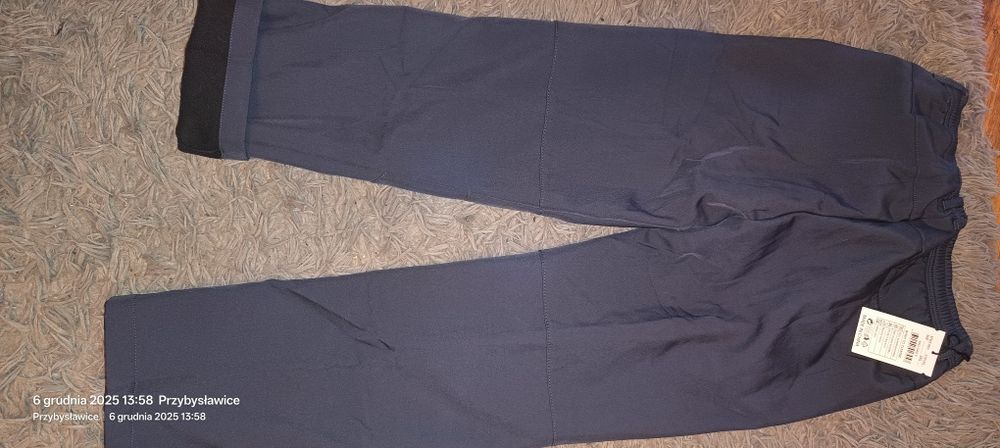 Spodnie męskie nieprzemakalne ocieplane polarem nowe 2xl