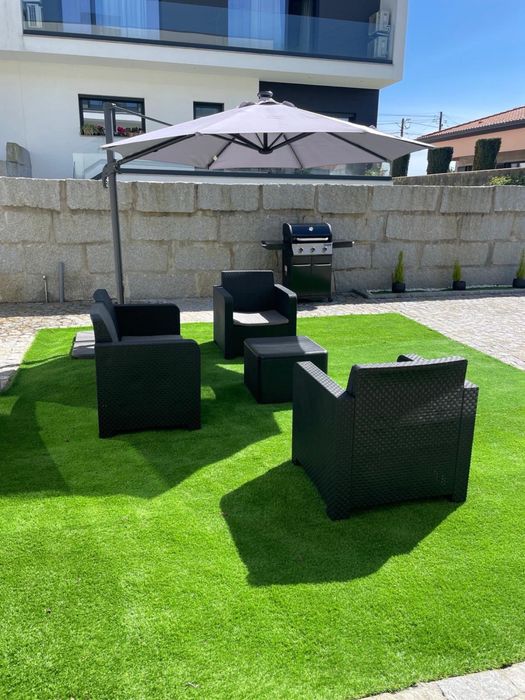 Chapéu de sol Naterial AVEA LED 290cm + 4 bases 25kg