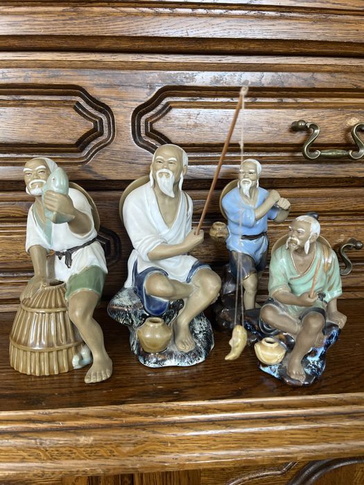 Zestaw Figurek chinczykow ceramiczne bardzo dobry stan