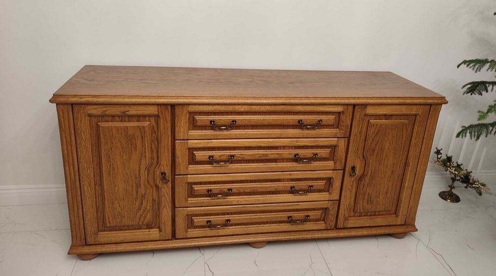 Komoda drewniana dębowa