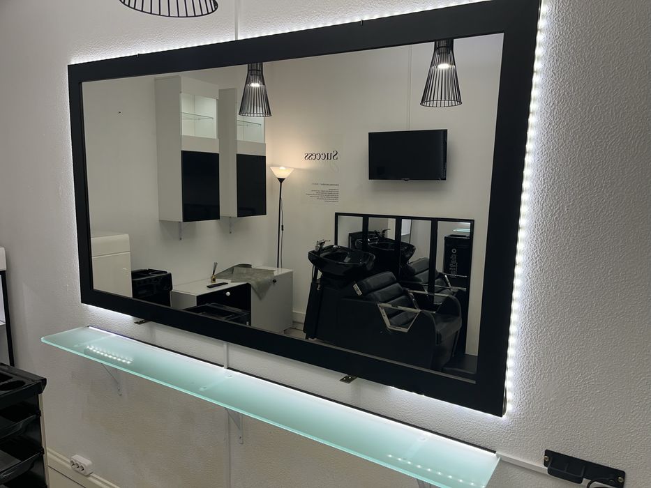 Espelho grande de 2 metros + prateleira luz led