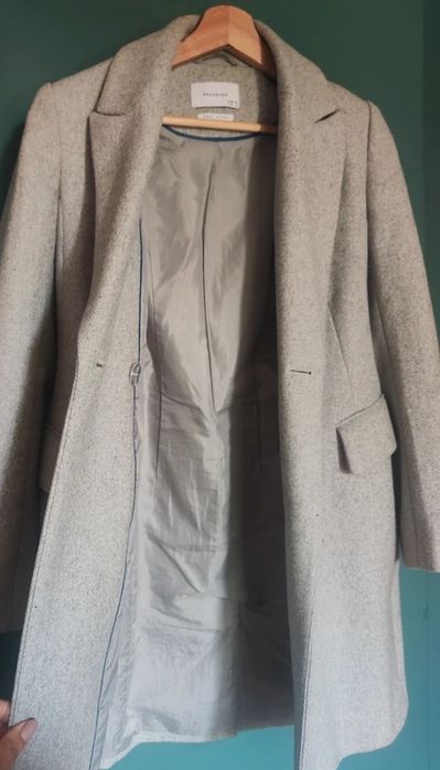 Płaszcz szary 36 Reserved wełna 50%