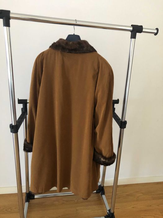 Casaco comprido pele vison reversível