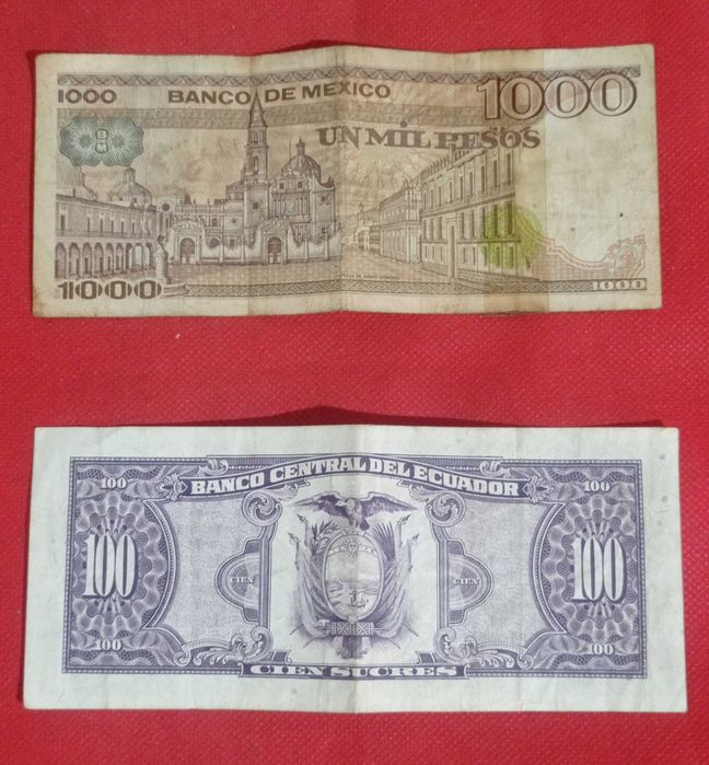 Notas estrangeiras antigas (América do sul)