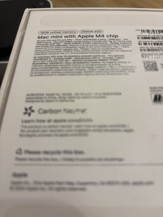 Mac mini M4, 16/256