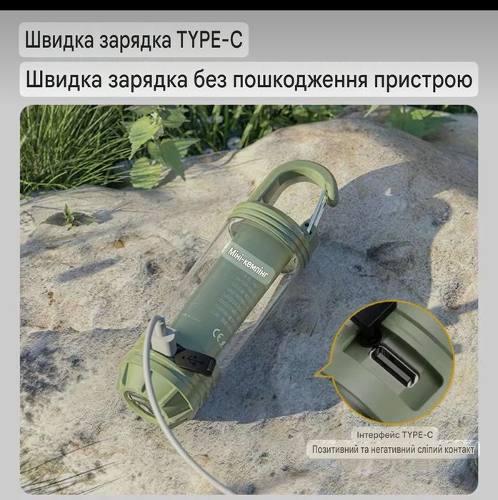 Led лампа ліхтар кемпінг рибалка блекаут