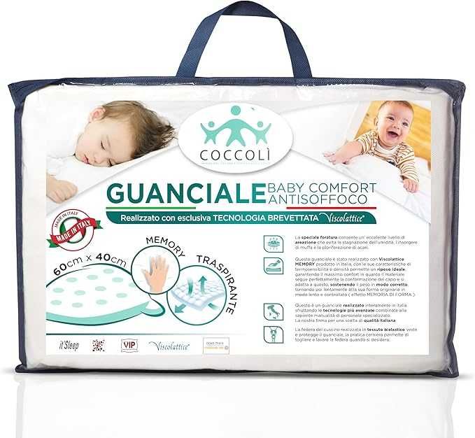 COCCOLì poduszka do łóżeczka dla dzieci 60 x 40 hipoalergiczna 1+