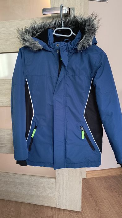 Kurtka chłopięca zimowa niebieska 134/140