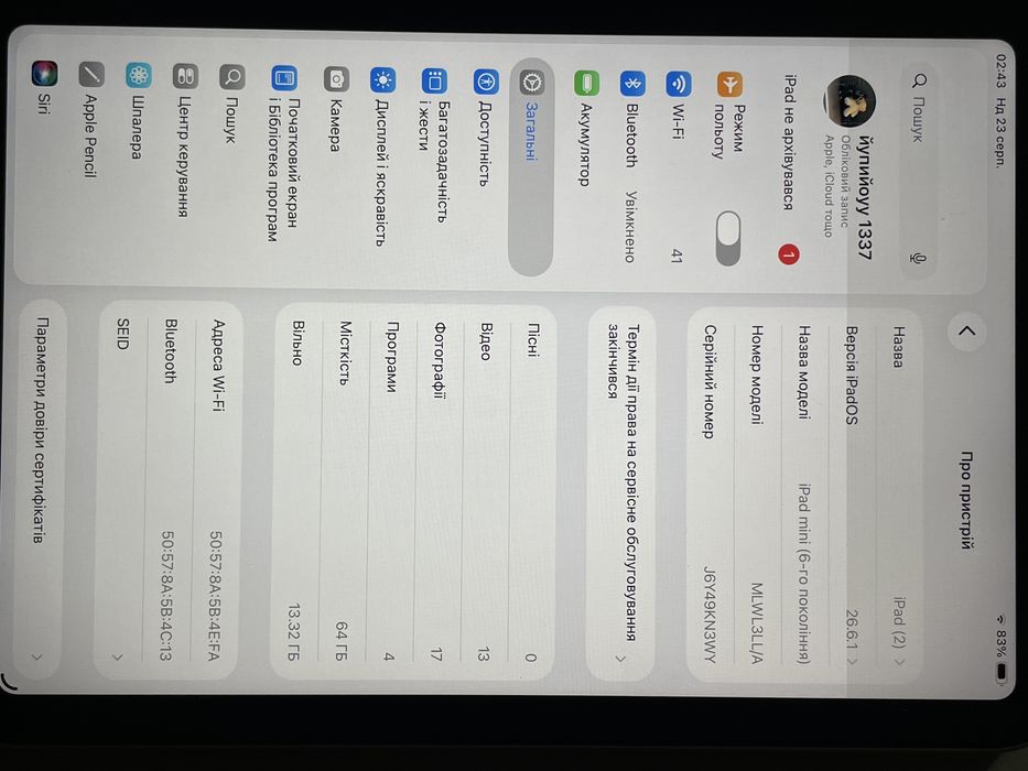 Ipad mini 6 (64gb)