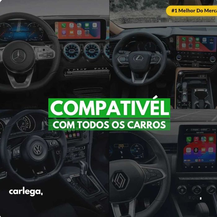 Pen Carlega — Adaptador CarPlay e Android Auto Sem Fios