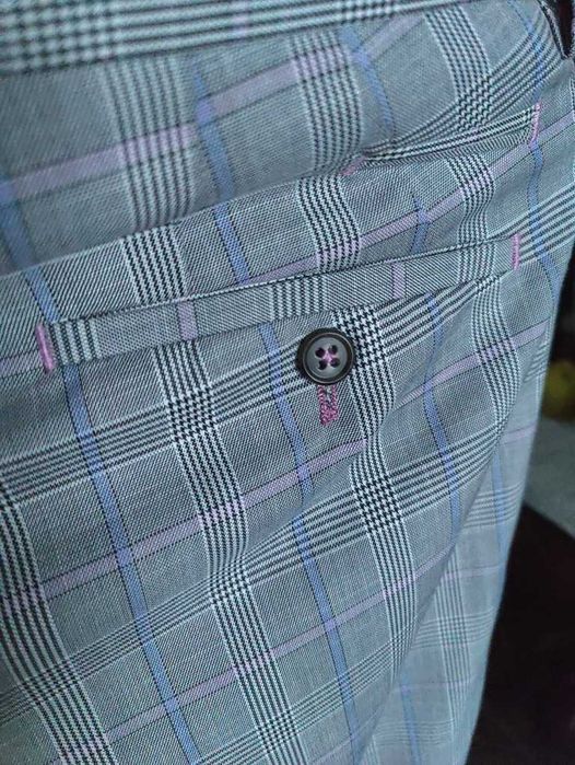 Джинсы брюки 1904 trousers United Kingdom w34 check grey.
