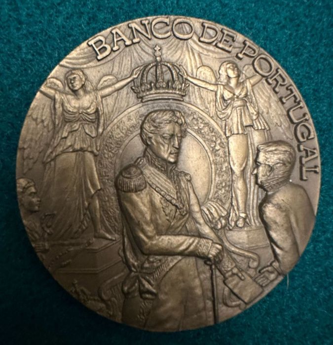 Medalha comemorativa em bronze banco de Portugal