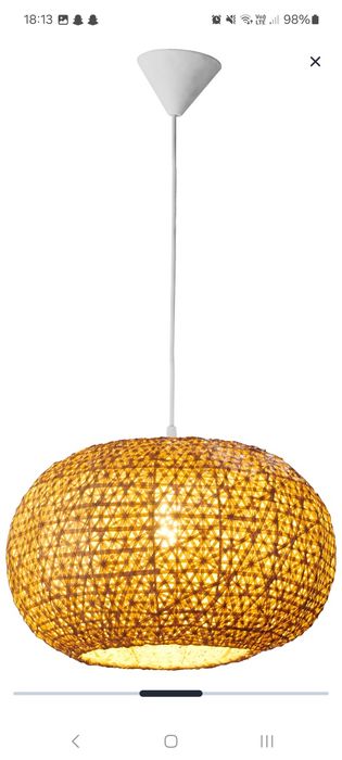 Lampa wisząca Hana bambus E37 Inspire