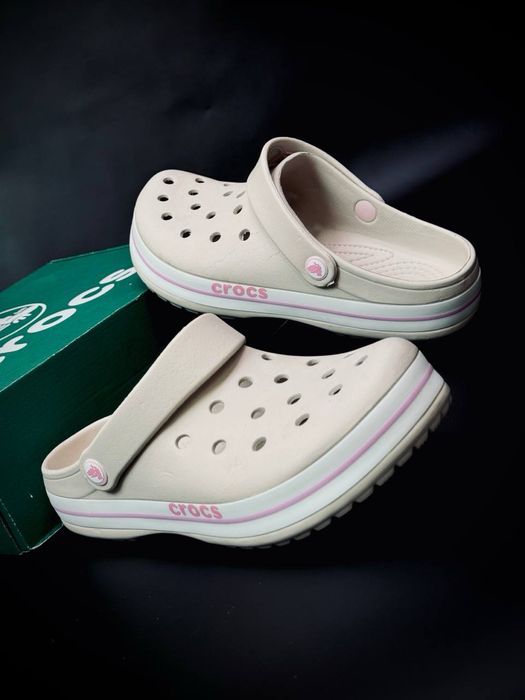 Crocs Крокс кроксы Новинка  Хит этого лета ! Женские стильные кроксы !! Crocs Bayaband женские ! Топ качество ! Шлепанцы женские ! Кроксы повседневные