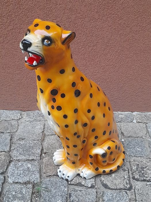 Leopardo de Louça, Onça, Pantera - Cerâmica Portuguesa - Dálmatas -TOP