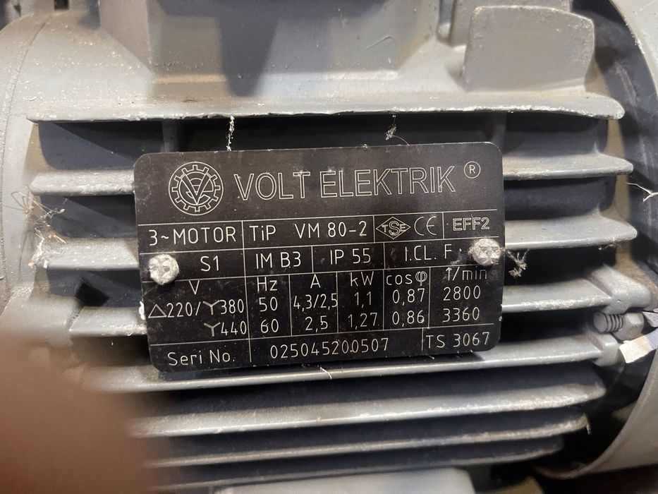 Електродвигун 1,1 кВт 3000 об/хв