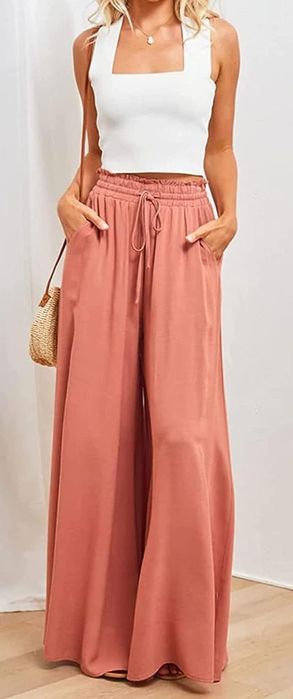 Damskie spodnie typu culotte z szerokimi nogawkami R. M-2XL Nowe