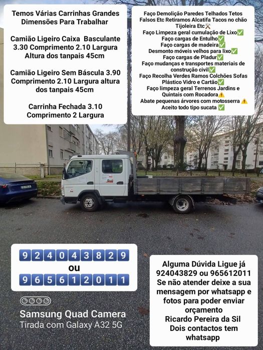 Transportes De Entulhos e Serviços  Mudança  Demolições e Limpezas