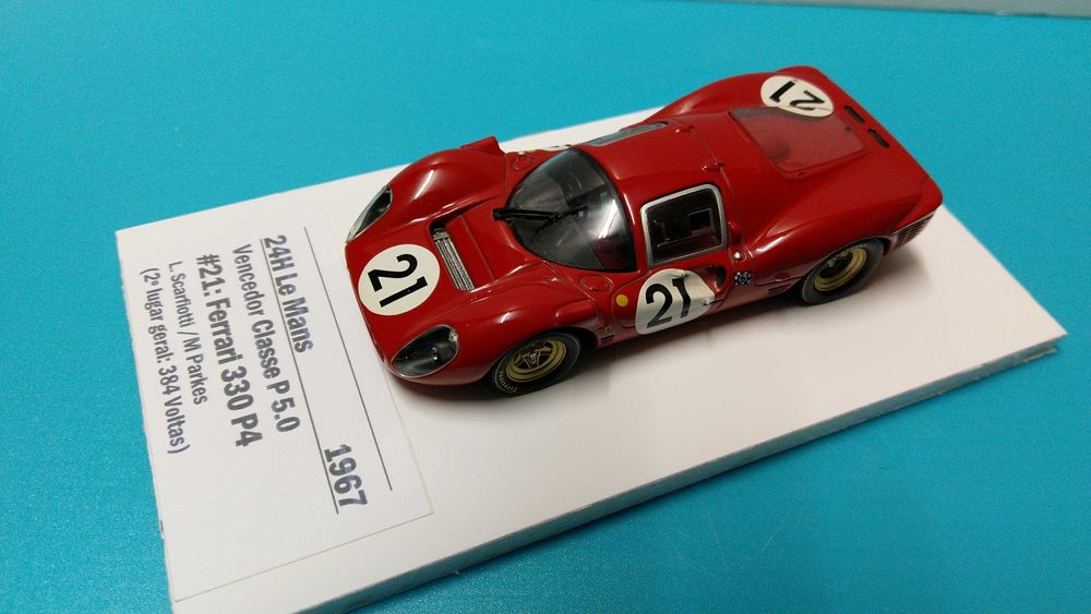 Ferrari 330 P4 #21: 24H Le Mans 1967 (2º lugar) - Miniatura esc 1/43