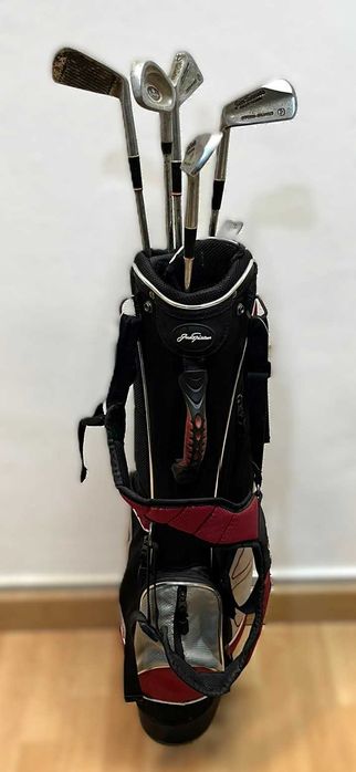 Saco de Golf antigo, com tacos