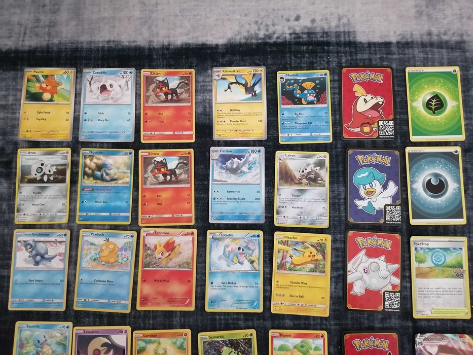 63 Cartas Pokemon - Medalha Pikachu  - colecionador