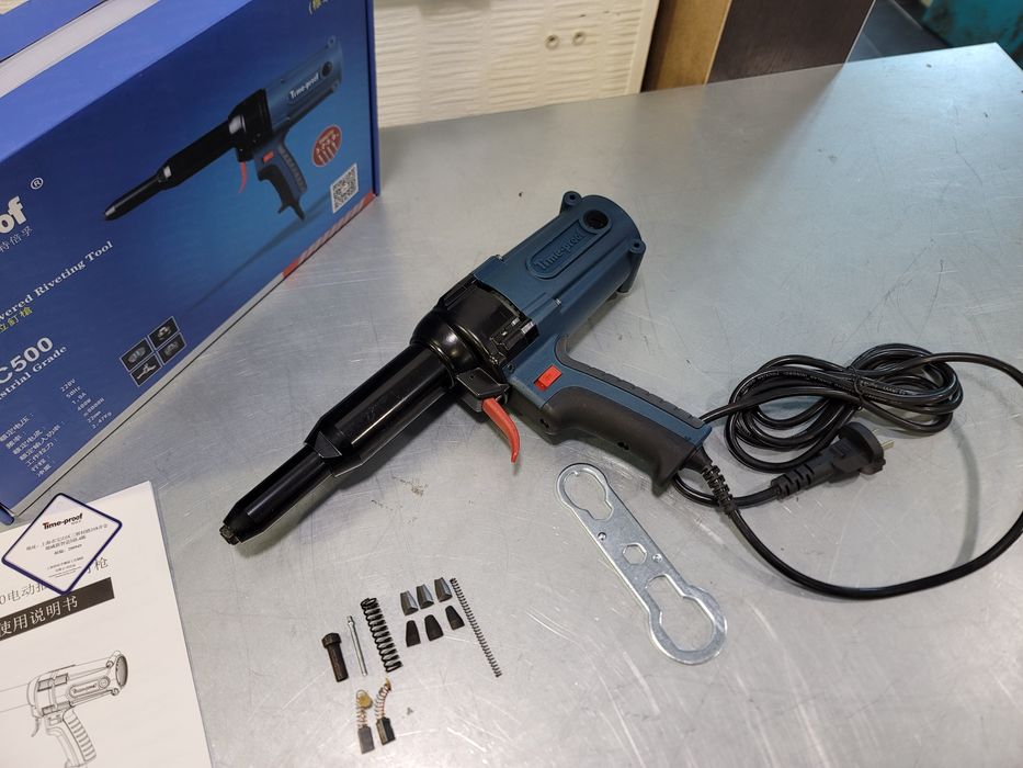 Электрозаклепочник заклепочник Time-proof TAC-500 +2 Пары губок + Ремк