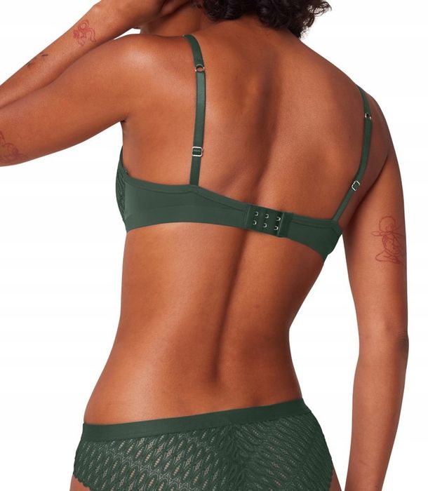 Biustonosz TRIUMPH Aura Spotlight WHU 70E Zielony Push-Up Koronka