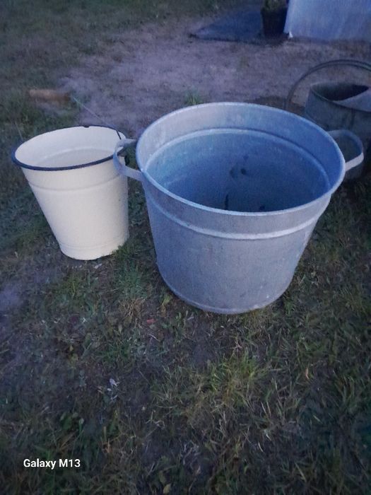 Wiaderko z prl Kociołek cynkowany stare zabytkowe zelasko tarka do pra