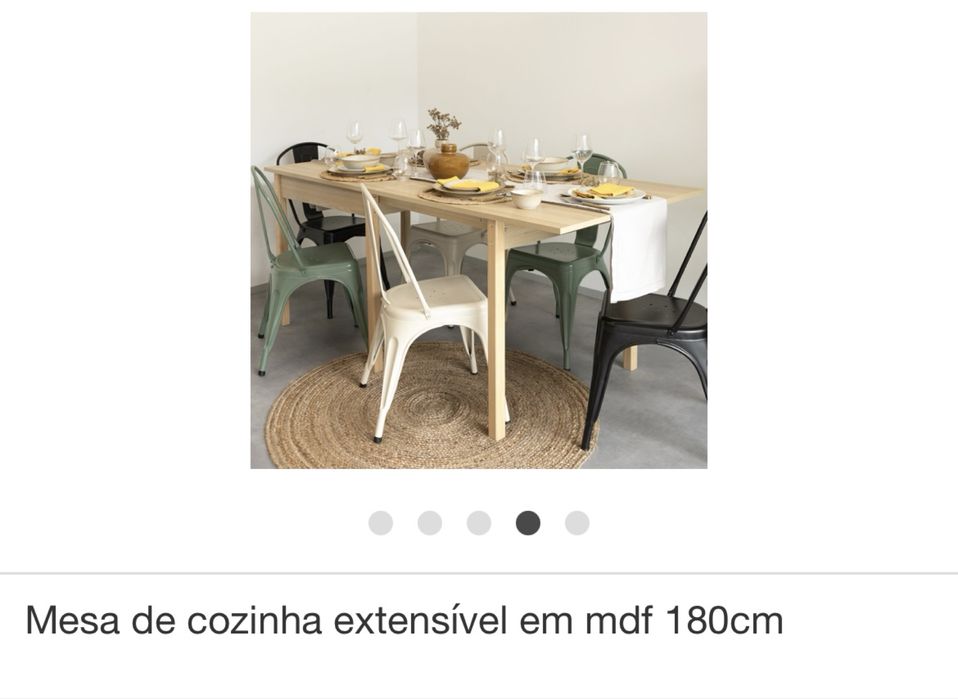 Mesa extensivel HOMA em MDF 78*90*90/180