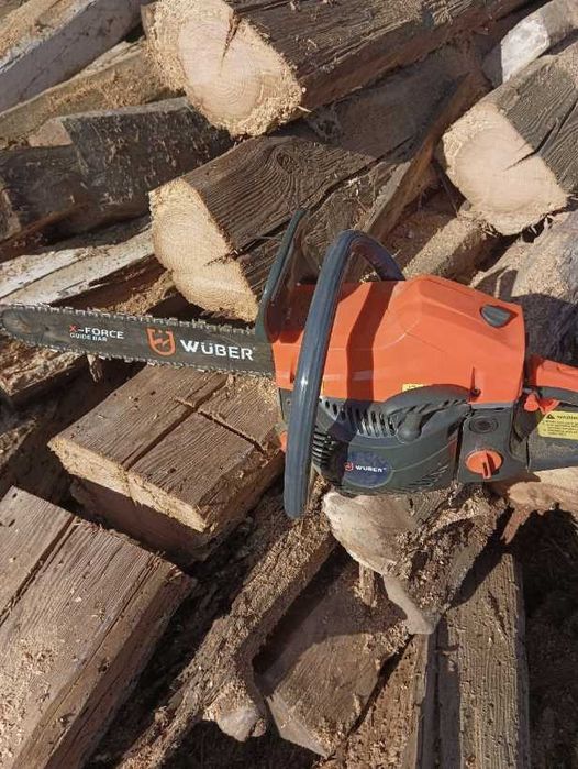 Piła Spalinowa Pilarka Do Drewna Łańcuchowa 5,7km 2 Prowad Olej 2xłańc