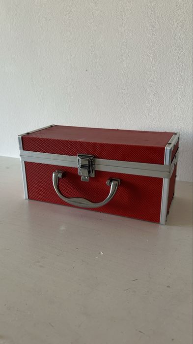 Mala de arrumação aluminio vermelha