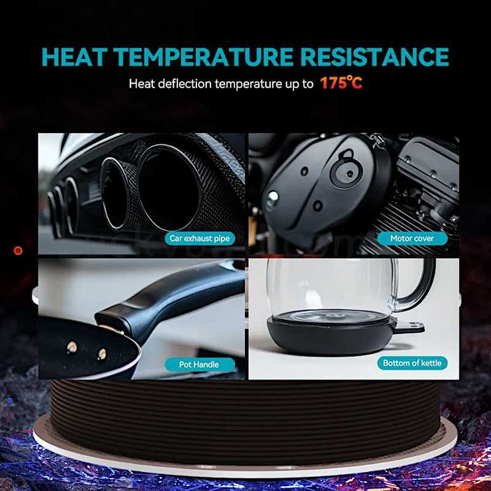 Sunlu Нейлон PA12-CF армований вуглеволокном для 3D друку 1кг